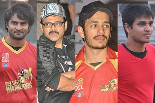 CCL 4 Telugu warriors match practice & press meet photos
