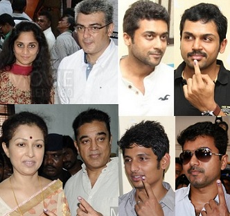 Tamil Stars casting their Votes – Gallery
