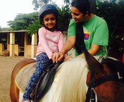Pic: Pawan’s Daughter Riding Horse