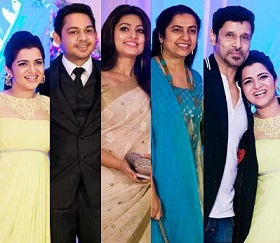 Celebs at VJ Divya Darshini Wedding Reception – Gallery