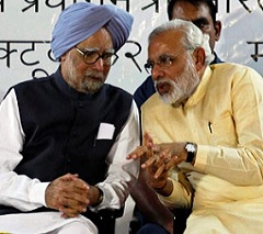 Narendra Modi Tweets Praise for Manmohan Singh!