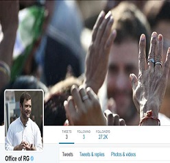 Rahul Joins Twitter, First Tweet on Telangana