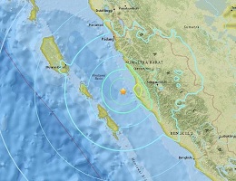 Strong quake rattles Indonesia’s Sumatra