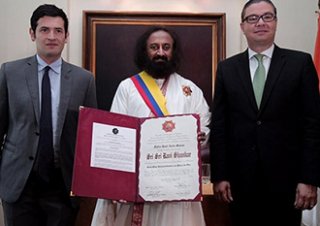 Sri Sri’s Role in Nobel Peace Prize for Colombia’s President