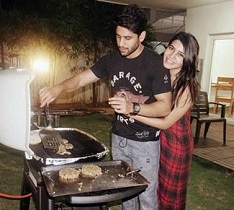 Samantha Naga Chaitanya romantic Barbecue night