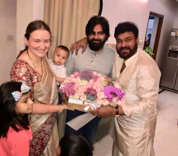 Pawan With Family Meets Chiru on his birthday – gallery